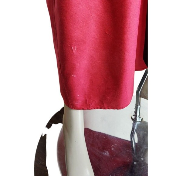 Vintage 50s Chinese 100% Silk Dragon Hand Embroidered Red Open Front Robe - Picture 9 of 9